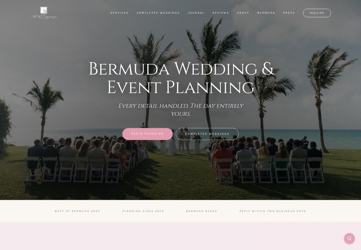 All The Trimmings wedding planning website